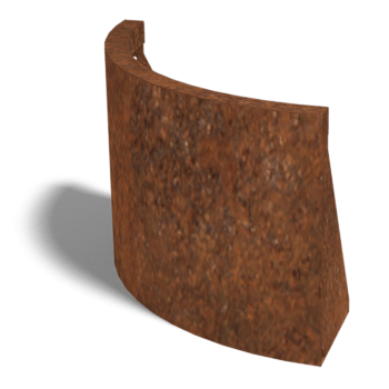 Corten plieno atraminė sienelė išorinis išlinkis 50 x 50 cm (aukštis 40 cm)