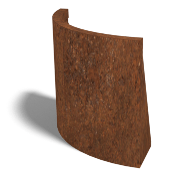 Corten plieno atraminė sienelė išorinis išlinkis 50 x 50 cm (aukštis 50 cm)