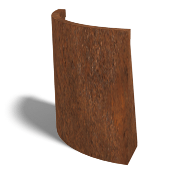 Corten plieno atraminė sienelė išorinis išlinkis 50 x 50 cm (aukštis 60 cm)