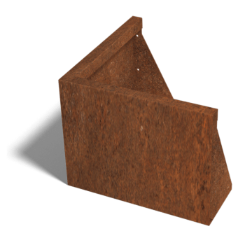 Corten plieno atraminė sienelė išorinis kampas 50 x 50 cm (aukštis 40 cm)