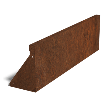 Corten plieno atraminė sienelė tiesus 100 cm (aukštis 30 cm)