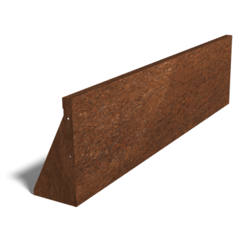 Corten plieno atraminė sienelė tiesus 100 cm (aukštis 40 cm)