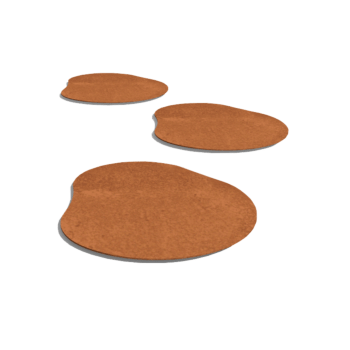 Corten plieno pakopa plytelė Organiška 40 x 40 cm