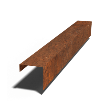 Corten plieno u formos profilis 15 x 15 x 5 cm (ilgis 150 cm)