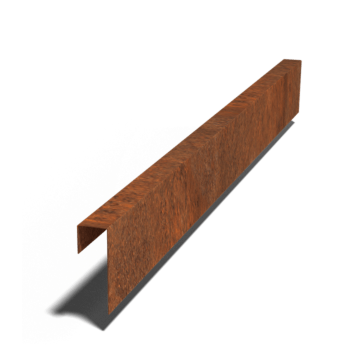 Corten plieno u formos profilis 15 x 5 x 5 cm (ilgis 150 cm)