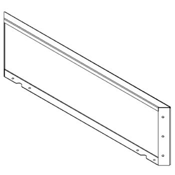 Milteliniu būdu dengtas plieninis skydas 30 x 100 cm