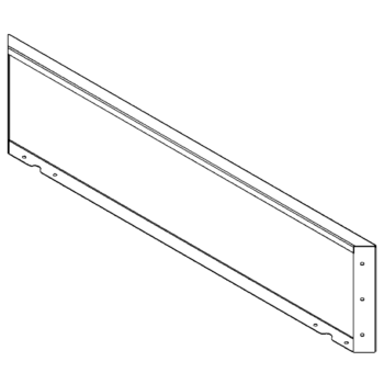 Milteliniu būdu dengtas plieninis skydas 30 x 120 cm