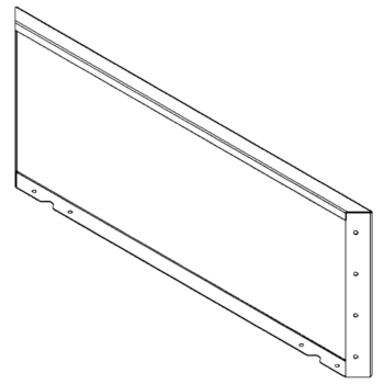 Milteliniu būdu dengtas plieninis skydas 40 x 100 cm