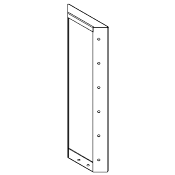 Milteliniu būdu dengtas plieninis skydas 60 x 20 cm