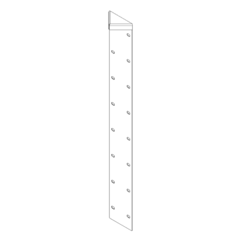Kampinis elementas korteninis plienas 180° 80 cm