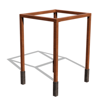 Corten plieno pergola sąranka kvadratas 224 x 200 cm