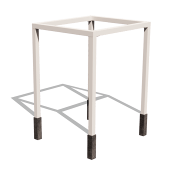 Milteliniu būdu dengta plieninė pergola sąranka kvadratas 224 x 200 cm