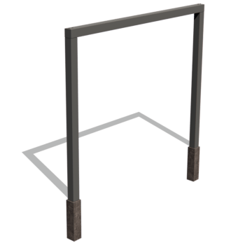 Milteliniu būdu dengta plieninė pergola tiesus 300 cm