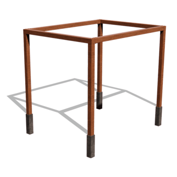 Corten plieno pergola sąranka kvadratas 324 x 250 cm