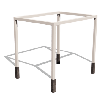 Milteliniu būdu dengta plieninė pergola sąranka kvadratas 324 x 250 cm