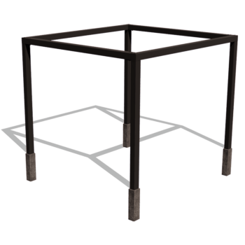 Milteliniu būdu dengta plieninė pergola sąranka kvadratas 324 x 300 cm
