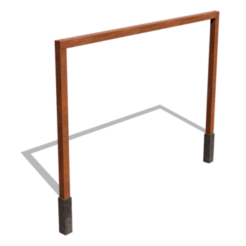 Corten plieno pergola tiesus 400 cm