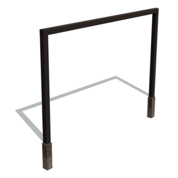 Milteliniu būdu dengta plieninė pergola tiesus 400 cm