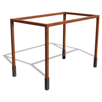 Corten plieno pergola sąranka kvadratas 424 x 250 cm