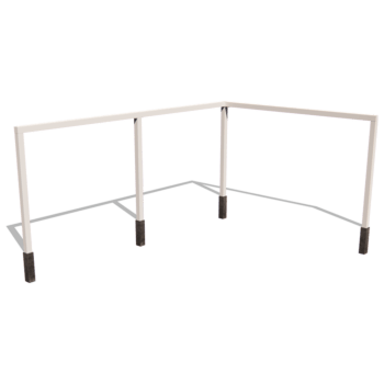 Milteliniu būdu dengta plieninė pergola kampinė sąranka 600 x 412 cm