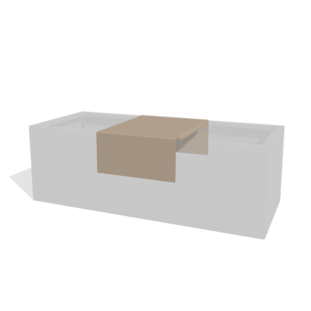 Milteliniu būdu dengtas plieninis lauko vazonas platforma 40 x 51 x 20 cm