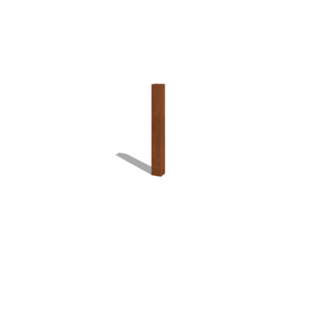 Tvoros stulpas iš corten plieno 100 cm