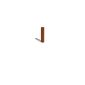 Tvoros stulpas iš corten plieno 60 cm