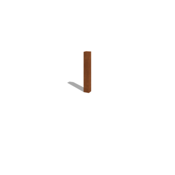 Tvoros stulpas iš corten plieno 80 cm