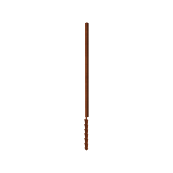 Corten plieno tvora H tarpinis stulpas su žemės kaiščiu 190 x 6 x 6 cm