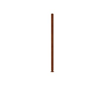 Corten plieno tvora H tarpinis stulpas su pagrindu 190 x 6 x 6 cm