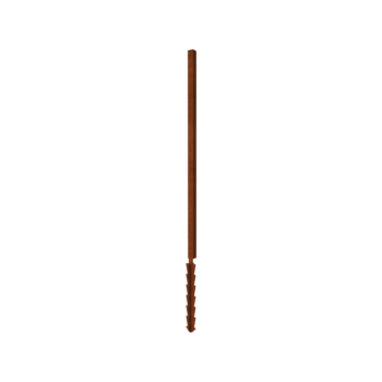 Corten plieno tvora H kampinis stulpas su žemės kaiščiu 190 x 6 x 6 cm