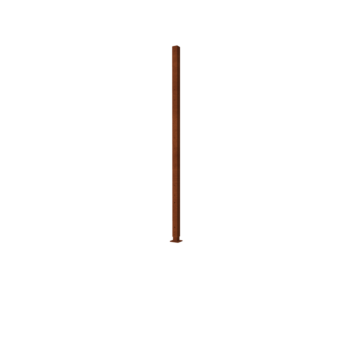 Corten plieno tvora H kampinis stulpas su pagrindu 190 x 6 x 6 cm