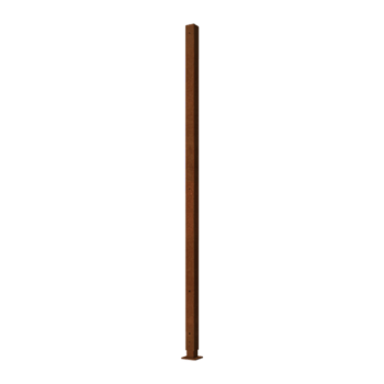 Corten plieno stovas plokščias pagrindas 190 x 6 x 6 cm kampas