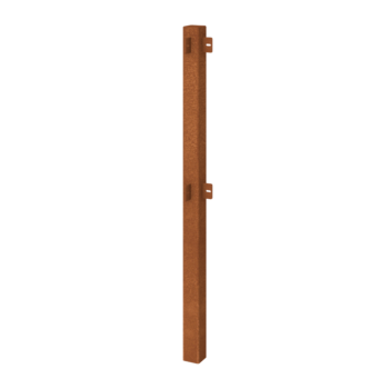 Corten plieno dekoratyvinė tvora kampinis stulpas
