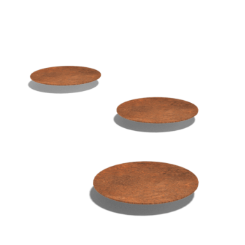 Corten plieno pakopa plytelė Apvalus 25