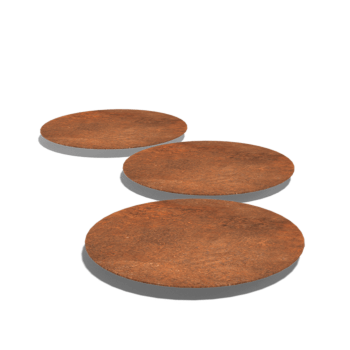 Corten plieno pakopa plytelė Apvalus 50
