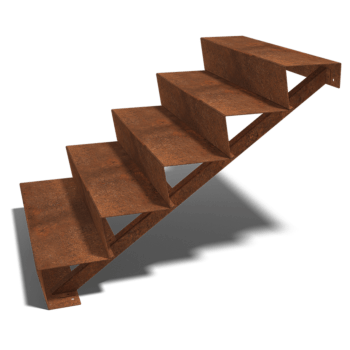 Corten plieno lauko laiptai New York 5- (plotis 120 cm)