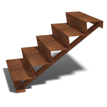 Corten plieno lauko laiptai New York 5- (plotis 80 cm)