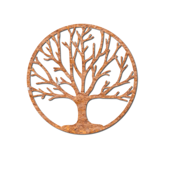 Corten plieno sienų dekoracijos Medis