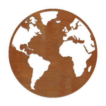 Corten plieno sienų dekoracijos Gaublys