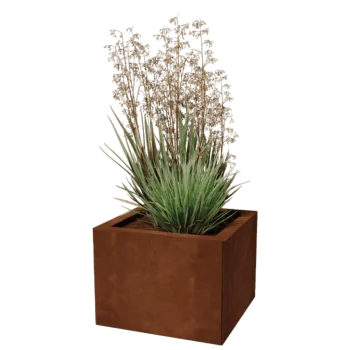 Corten plieno lauko vazonas - Kvadratas - 40 x 40 cm