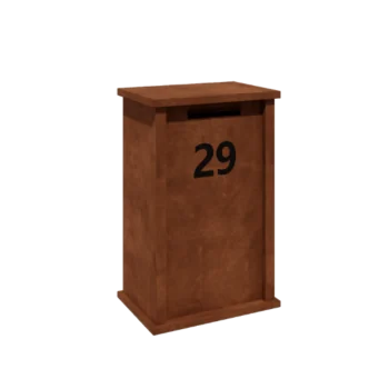 Corten plieno pašto dėžutė - Arizona M - 60 x 40 x 100 cm