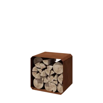 Corten plieno malkų stovas - Colorado 1 vienetas - 40 x 40 x 40 cm