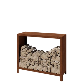 Corten plieno malkų stovas - Indiana - 120 x 40 x 100 cm