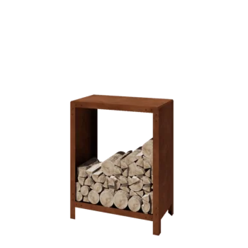 Corten plieno malkų stovas - Indiana - 80 x 40 x 100 cm