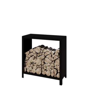 Plieninis malkų stovas - Indiana - 100 x 40 x 100 cm - RAL9005 matinė (juoda)