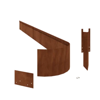 Corten plieno vejos bortelis - Suspaustas FLEX - Aukštis 23 cm - Pilnas komplektas 15 metrą