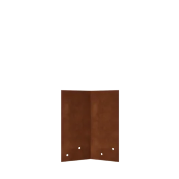 Corten plieno tvirtinimo plokštelė - 45° - Bortelio aukštis 22 / 25 cm