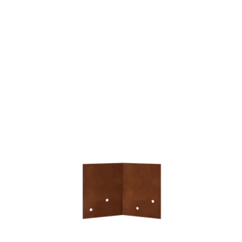 Corten plieno tvirtinimo plokštelė - 45° - Bortelio aukštis 12 / 15 cm