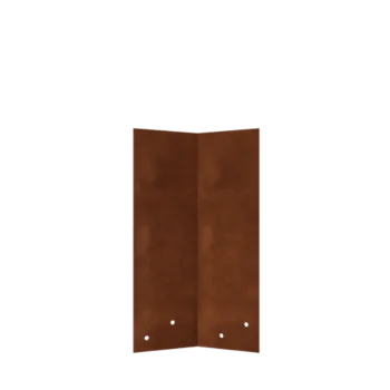 Corten plieno tvirtinimo plokštelė - 45° - Bortelio aukštis 34 / 37,5 cm